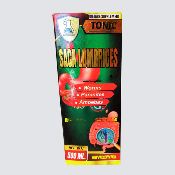 Worn & Parasites Tonic 500ML Dietary Supplement (Saca Lombrices) 100% Natural