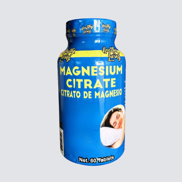 Healthy Living Magnesium Citrate (Citrato de Magnesio) Dietary Supplement 60 Tablets