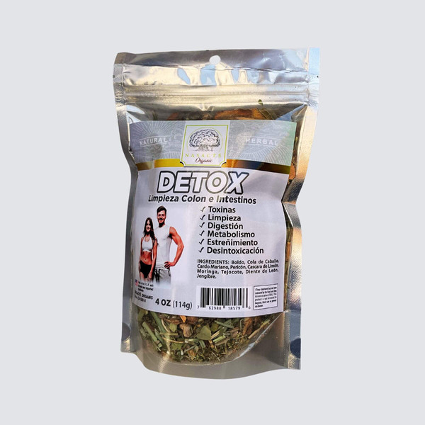 NASACTÉ Organic Detox Colon and Intestinal Support Loose Leaf Tea 4 oz