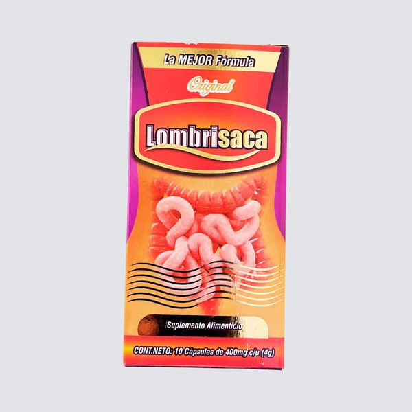 LombriSaca (Worm&Parasites) Herbal Supplement 10 Capsules (400mg)