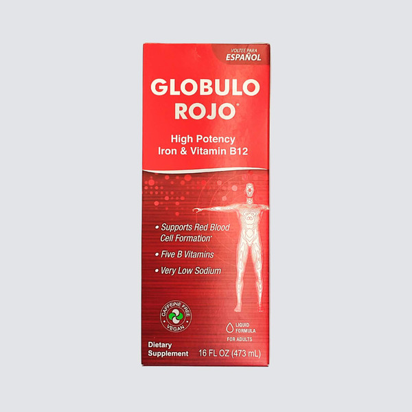 Globulo Rojo | High Potency Iron & Vitamin B12 16 oz Dietary Supplement