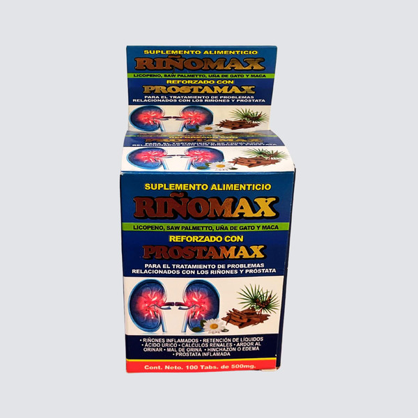 RIÑOMAX Reinforced with PROSTAMAX 100 Tabs (500 mg. each)