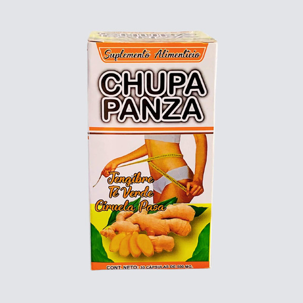 Chupa Panza | Ginger, Green Tea, and Prune | 30 Capsules (500 mg.)