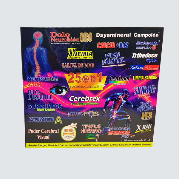 Dolo Neurobion Oro Multivitamins 25 en 1 | 10 Micro vials of 15 ML