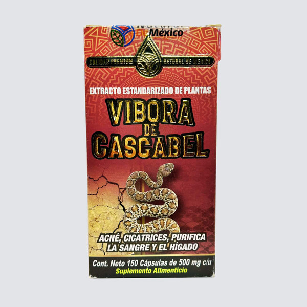 Vibora de Cascabel Plant Extract Dietary Supplement 150 Capsules of 500 mg each