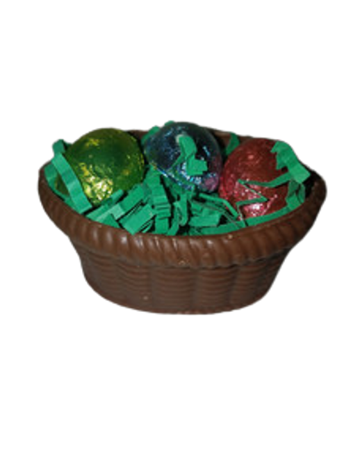 Basket with Foil Eggs