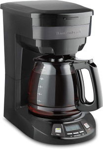 Hamilton Beach 12 Cup Programmable, Auto pause, Stainless Steel Coffee Maker - Black