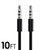 Male To Male Audio Cable by 10FT Universal Auxiliary Cord 3.5mm Male to Male Round Audio Aux Cable 3.5mm Connector for iPods iPhones iPads Galaxy Home Car Stereos Black