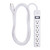 GE 6-Outlet Power Strip, Extra-Long 8ft. Cord - White