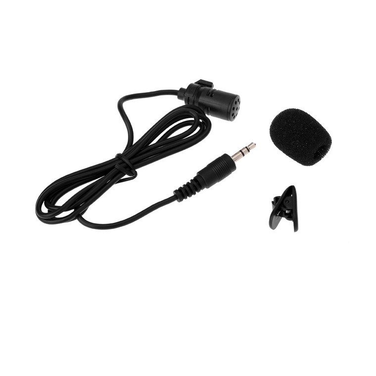 Lavalier Clip Metal Stereo Microphone 3.5mm with Collar Clip for Loud Speaker Computer PC Laptop