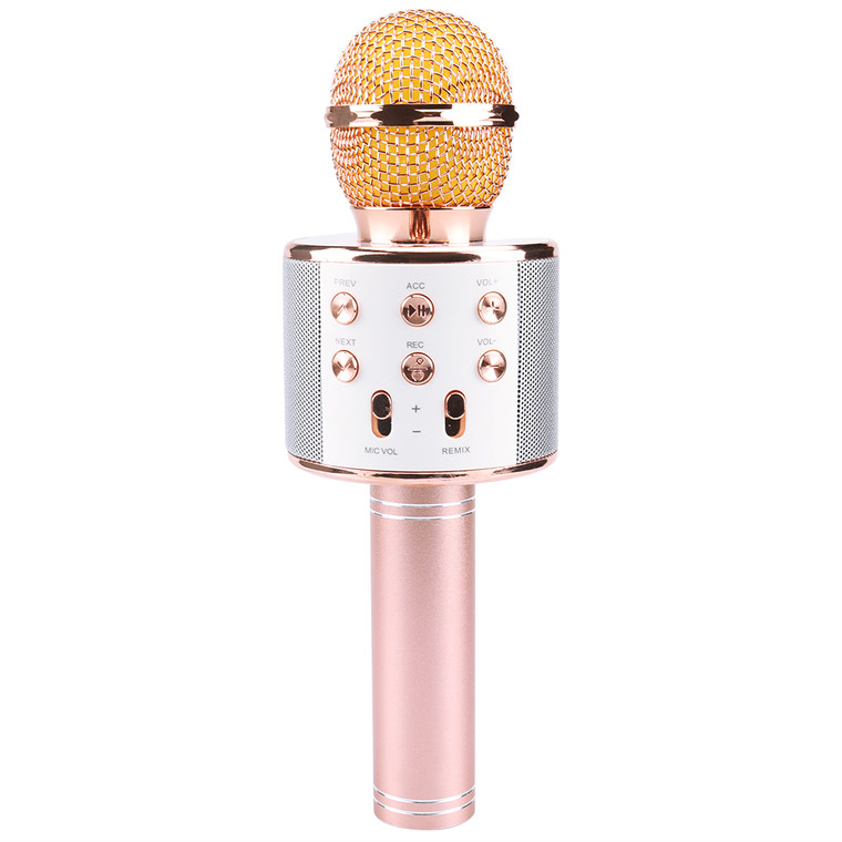 Wireless Bluetooth Singing Microphone Handheld Smartphone Speaker Mic (Black, Rose or Gold)