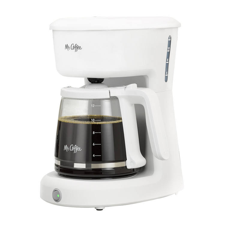 Mr. Coffee 12-Cup Easy on/off Switch Coffee Maker - White