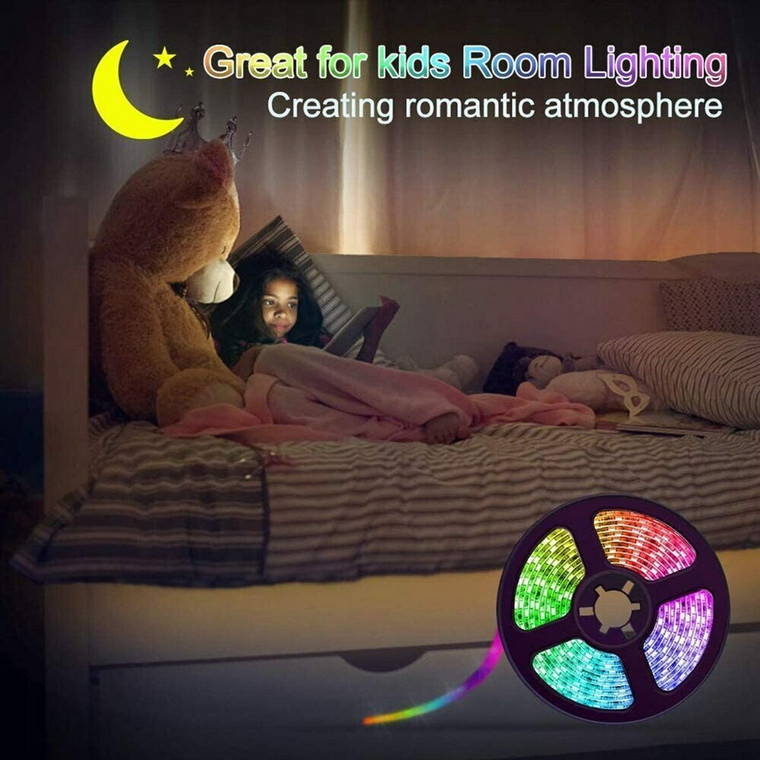 5Ft, 45LED Strip Lights, Bright Color Changing LED Light Strip with Battery Box, Adhesive Dimmable Lights Strip for Mirror, Living Room, Study, Wardrobe, Cupboard, etc