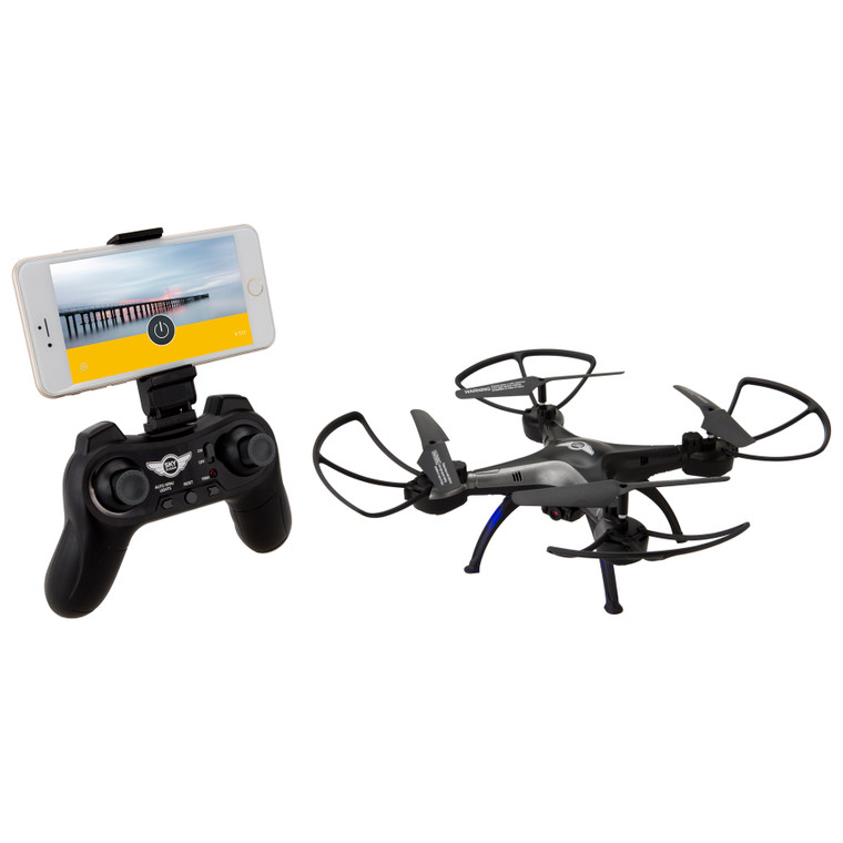 Sky Rider Thunderbird 2 Quadcoptor Drone with Wi-Fi Camera - Black
