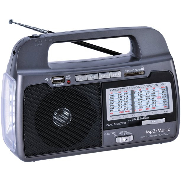 Supersonic 9-Band Am/Fm/Sw17 Rechargeble Portable Radio