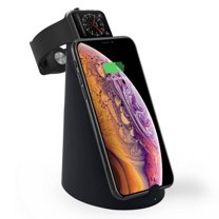 Wireless Charger - 10W Qi Fast Wireless Charging Stand/Charging Pad/Charging Dock for iPhone Series, Galaxy Series, Charger Holder for Apple Watch Series 2,3,4