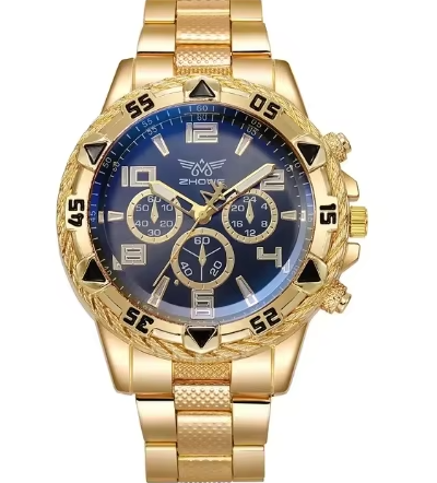 Big Dial Men's Quartz Watch Alloy Case Glass Crystal Luxury Brand Wristwatch - Choose a color