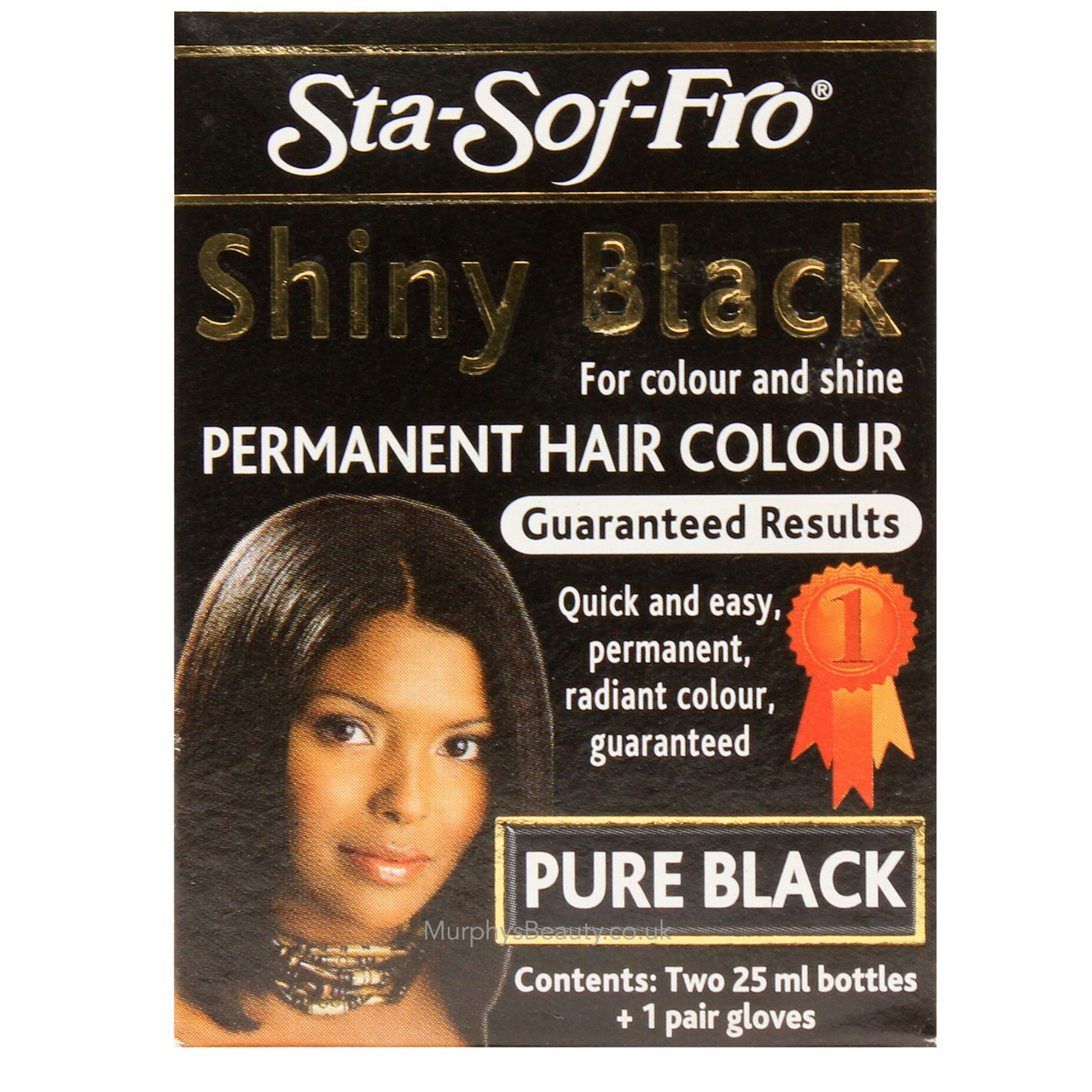 Sta-sof-fro | Shiny Black Permanent Hair Colour | Pure Black (50ml)