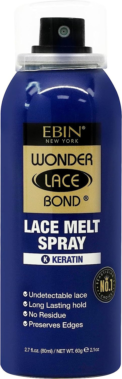 EBIN NEW YORK Wonder Lace Melt Aerosol Spray, Preserves Edges &  Undetectable Lace, Long lasting hold, No Residue