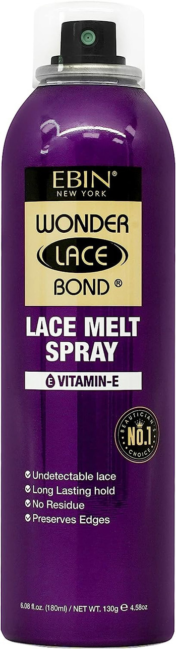  EBIN NEW YORK Wonder Lace Melt Aerosol Spray - Silk Protein +  Biotin Infused (80ml./ 2.7oz) - Preserves Edges & Undetectable Lace, Long  lasting hold
