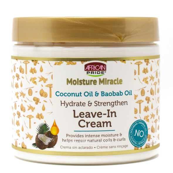 African Pride | Moisture Miracle | Hydrate & Strengthen Leave-In Cream