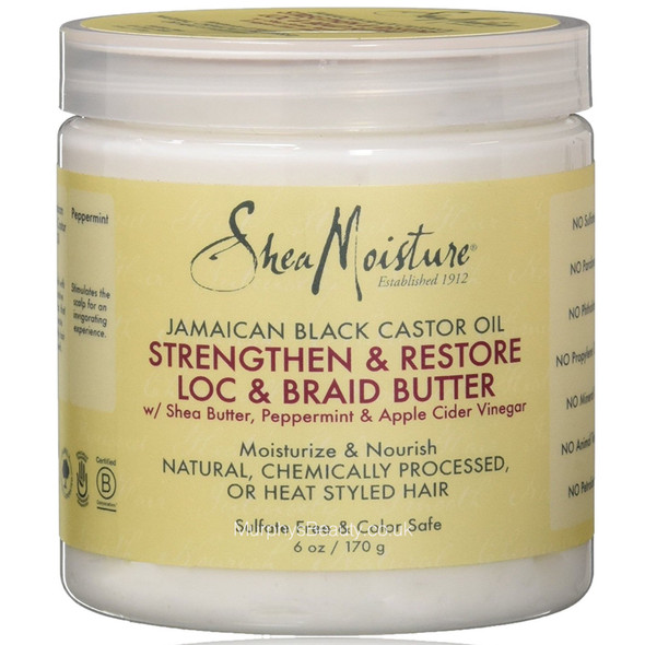 Shea Moisture | Jamaican Black Castor Oil | Strengthen & Restore LOC & Braid Butter