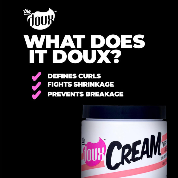 The Doux C.R.E.A.M. Twist & Curl Hair Cream for All Curls, Moisturise & Reduce Frizz 473 ml