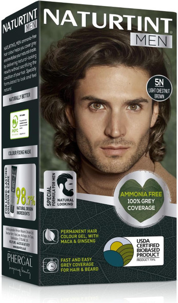 Naturtint Men Permanent Hair Colour Gel 5N Light Chestnut Brown