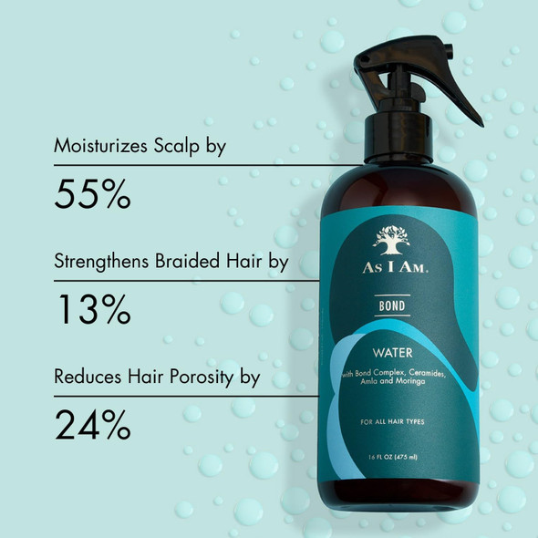 As I Am Bond Water- Rebuilds Bonds, Hydrates & Refreshes Curls 16oz