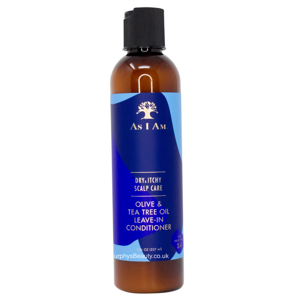 As I Am | Dry & Itchy Scalp Care | Olive & Tea Tree Oil Leave-In Conditioner (8oz)