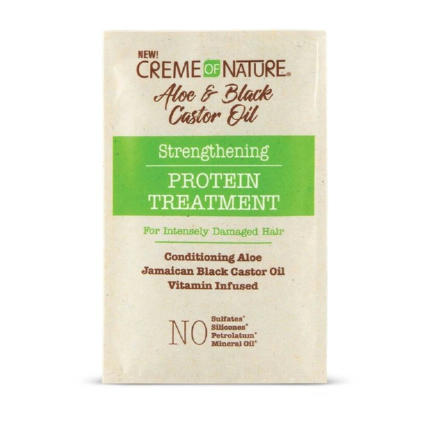 Creme Of Nature | Aloe & Black Castor Oil | Strengthening Protein Treatment(1.5oz)