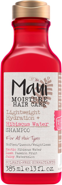Maui Moisture Lightweight Hydration + Hibiscus Water Shampoo No Sulfates, 385 ml