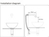 Tube Design - Wet Wall Mounted Chrome Plated (Matte Black) - Install