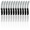 MEFE Box of 12 - 6.5"/17cm Skinning Knife - Black Fibrox Handle
