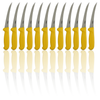 MEFE Box of 12 - 6"/15cm Curved Boning Knife - Yellow Fibrox Handle