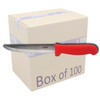 Box of 100 - 6"/15cm Straight Boning Knife - Red Fibrox Handle