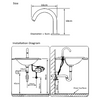 Hospital Spout (18cm) - Deck Mounted Chrome Plated (Gunmetal)- Install