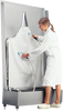MEFE Manual Apron and Shoe Washer Station in use
