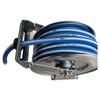 MEFE 3/4" S/S Hose Reel, Spring Retract, 20m Food Grade Hose, 20 Bar, 95°C