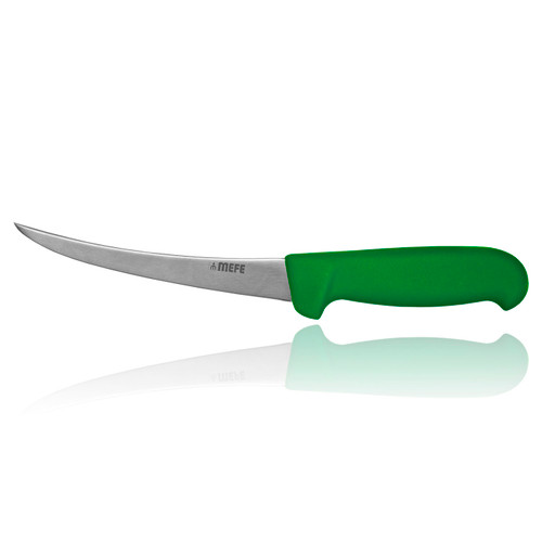 6"/15cm Curved Boning Knife - Green Fibrox Handle