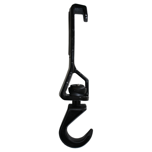 Single Hook and Skid - Black Plastic