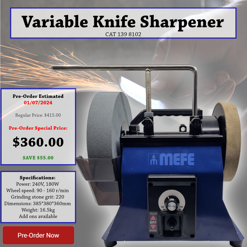Wet Stone Knife Sharpening & Leather Honing Machine Variable Speed