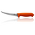 Box of 12 - 6"/15cm Curved Boning Knife - Orange Soft Grip Handle