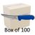 Box of 100 - 5"/13cm Hollow Ground Curved Boning Knife - Fibrox Blue Handle