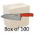 Box of 100 - 8"/20cm Chef's Kitchen Knife - Red PP Handle