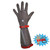 Stainless Steel Chain Mesh Glove - Full Hand + 20cm Cuff (Panther Strap)