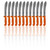 Box of 12 - 8"/20cm Butcher's Steak Knife - Orange Fibrox Handle - Hollow Ground Blade