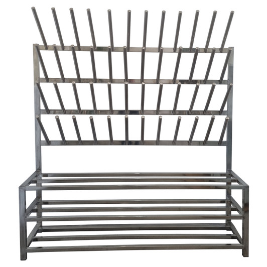 MEFE Boot Rack & Bench 24 Pairs Boot Front View