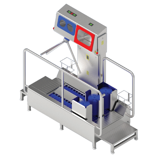 AWE Turnstile Hygiene Station - Boot & Upper Wash, Hand Wash and Sanitise (Cabinet Mount)