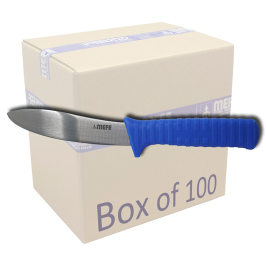 Box of 100 - 5"/13cm Skinning Knife - Ribbed Blue Fibrox Handle